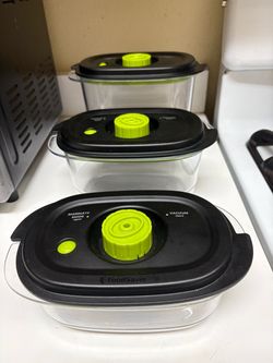 FoodSaver Vacuum Seal Glass Containers Set of 3