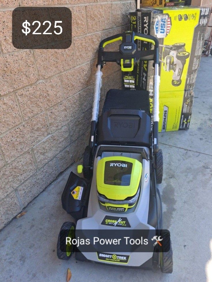 RYOBI 40V CORDLESS BRUSHLESS LAWN MOWER SELF PROPELLED WITH BATTERY AND CHARGER