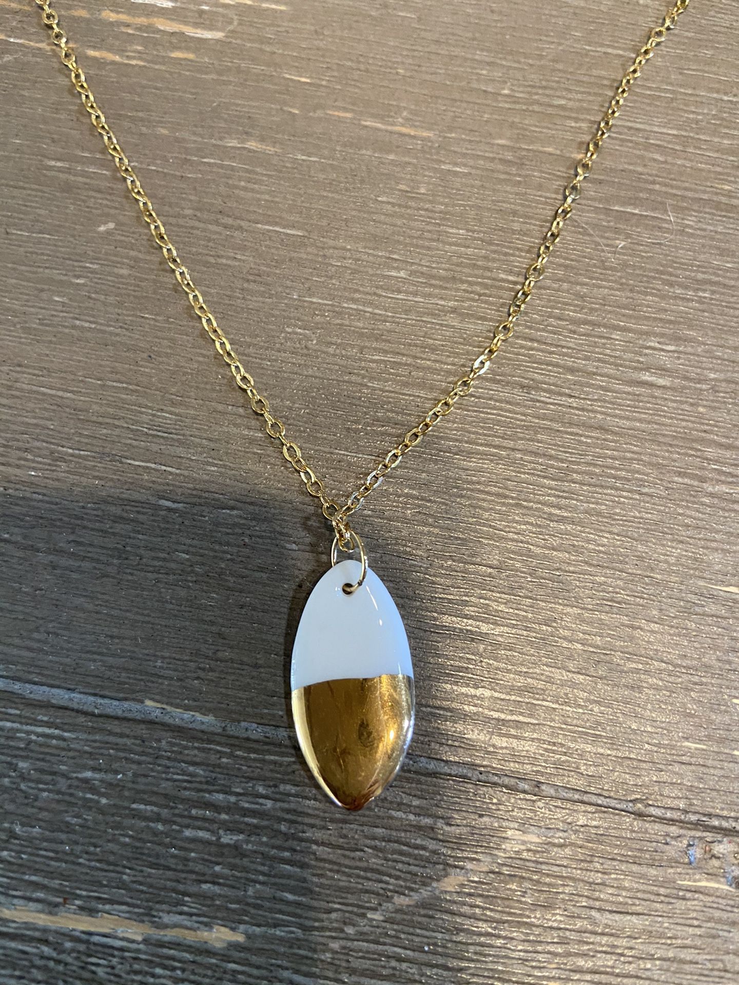 Rae Dunn NECKLACE Porcelain Pendant