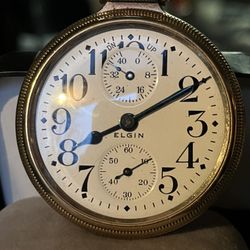 1918 Elgin “B.W. Raymond” Wind-Indicator Railroad-Grade Pocket Watch
