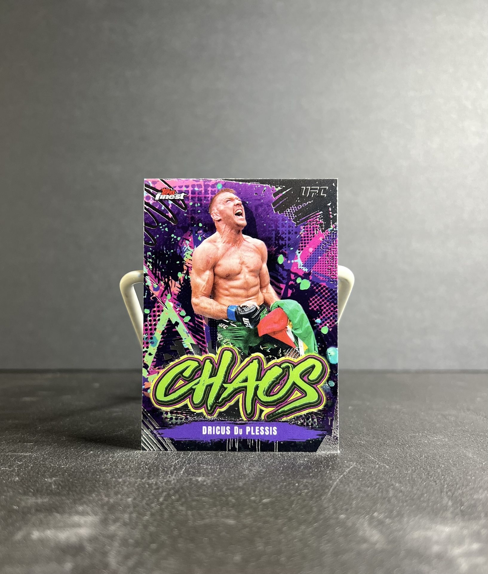 2024 Topps Finest UFC DRICUS Du PLESSIS Chaos Checkboard Refractor