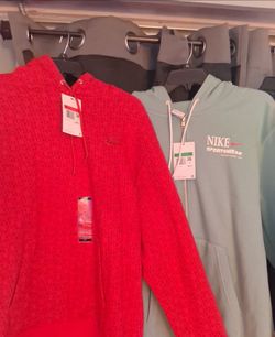 Nike Red Textured Hoodie with Tags