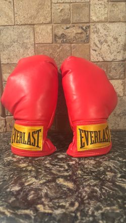 Red Everlast slip-on boxing gloves in great condition. Clean, odor free, and perfect for beginners or fitness workouts.