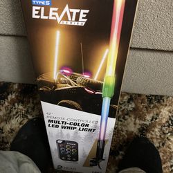 42" TYPE S Elevate Multi-Color LED Whip Light – Like New!