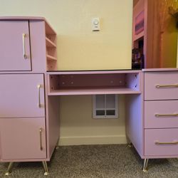 Pink Desk/Credenza  