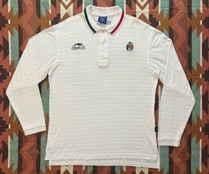 Rare Vintage 2000/2001 Mexico National Team Long Sleeve Polo Shirt Men’s Medium