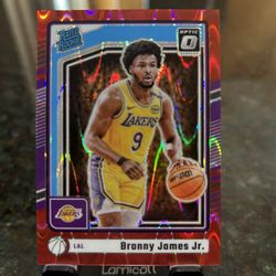 Bronny James Jr. Optic Rookie Red Seismic /149 