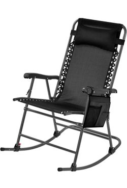 ❤️‍🔥 #r2 Folding patio scalling chair with pocket, black color. $40