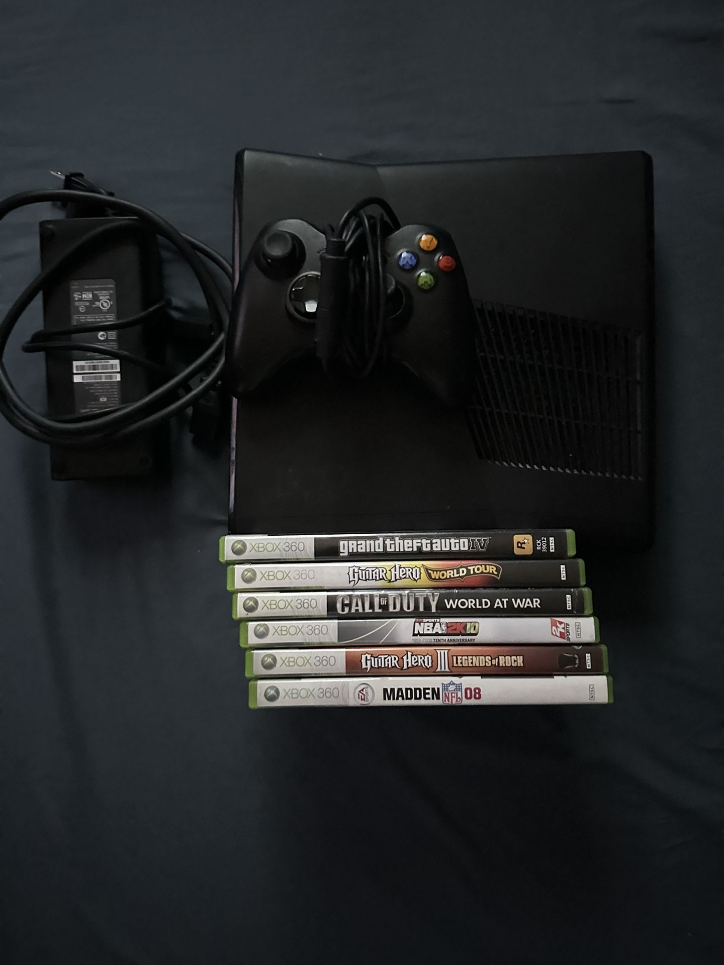 Xbox 360 With All Cables And Games