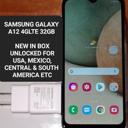 SAMSUNG GALAXY A12 4GLTE 32GB ANDROID NEW IN BOX UNLOCKED FOR T-MOBILE METRO LYCA MINT ULTRA MEXICO CENTRAL & SOUTH AMERICA ETC A20 A10e A21 A03s A11
