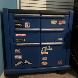 step 2 Little tikes race car kids mechanic shop blue container