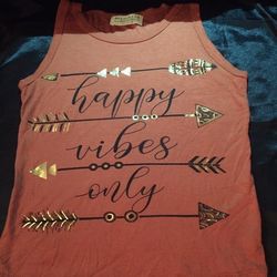 "Happy Vibes Only" Arrows Tank Top