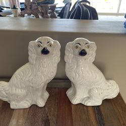 Antique Staffordshire Dogs (pair)Spaniels