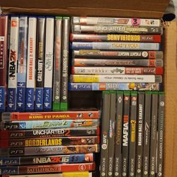 35 MIX VIDEO GAME LOT PS3,PS4, XBOX ONE TESTED AND WORK ALL-IN-SPORTS 