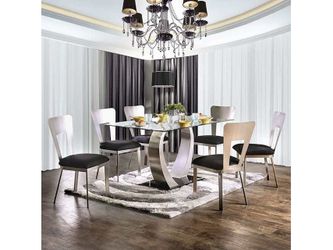 Nova Silver/Black Dining Table