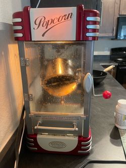 Popcorn machine, wok, oven and coffee maker
