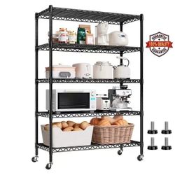 ❤️‍🔥 #d. REIBII 73"H Storage Shelves 1650LBS Wire Shelving Unit with Wheels