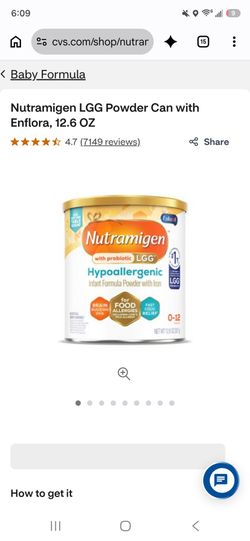 Baby formula nutramigen