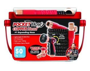 Pocket Hose Copper Head 50 Ft – Expandable Garden Water Hose