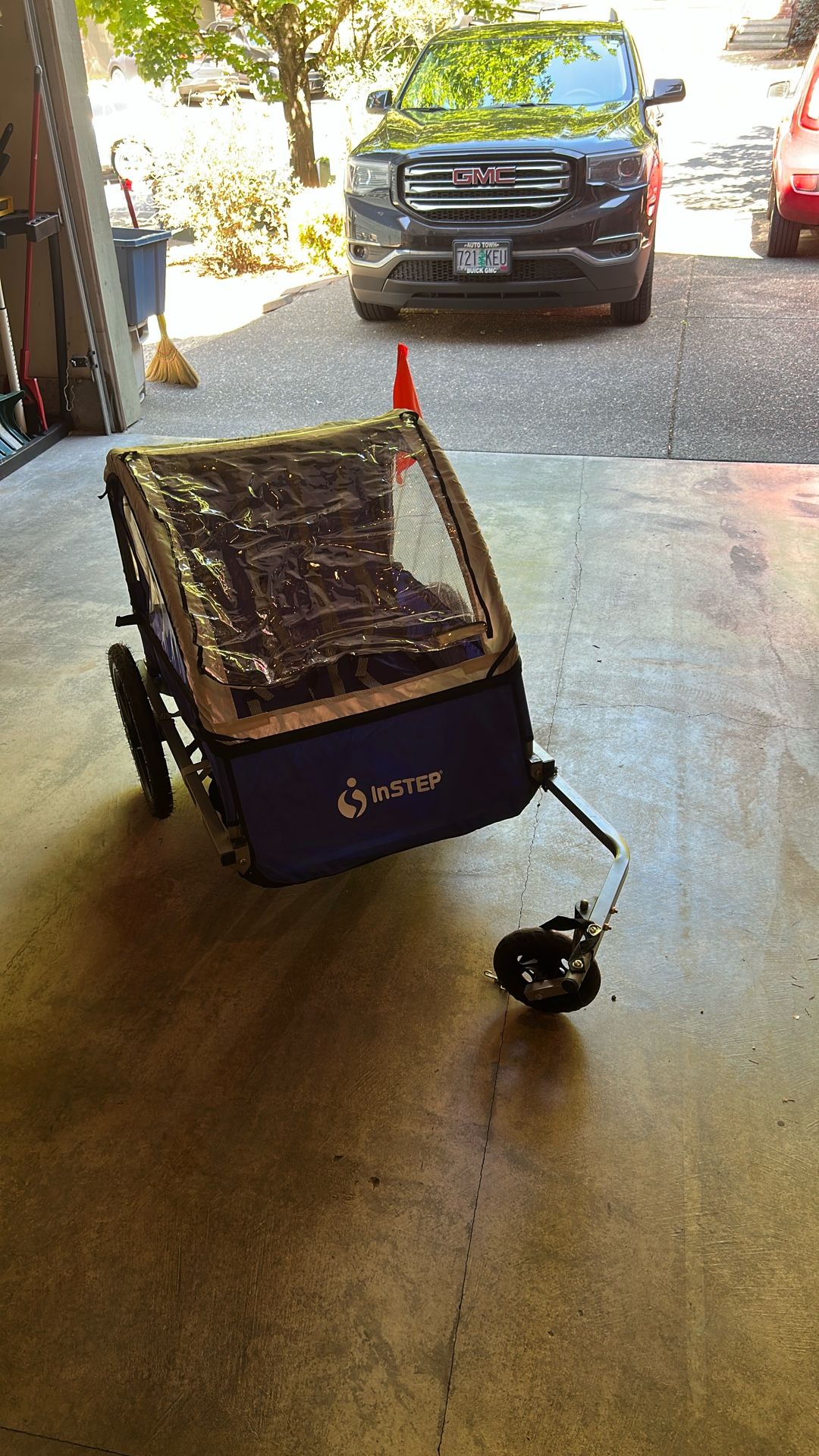 in step bike stroller