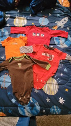 Baby Boy Onesis Size 6 Months 10ct