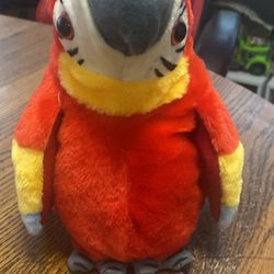 Hot Parrat Repeat What You Say Stuffed Animal Plush Toy Electronic Record Toys 10”