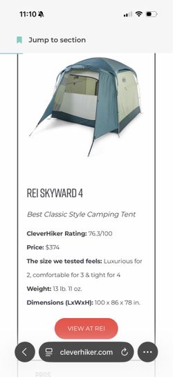 REI Skyward 4 person tent