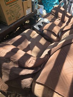 couch with 2 recliners