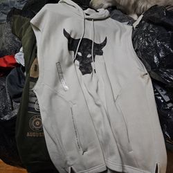 All Unworn Project Rock Heavy Sleeveless Hoodies