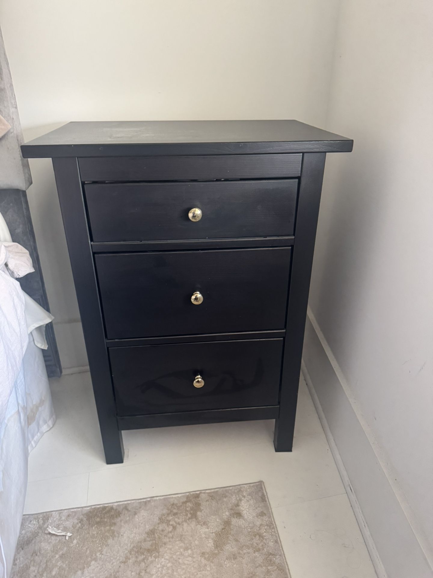 2 IKEA Hemnes 3-drawer Side Tables