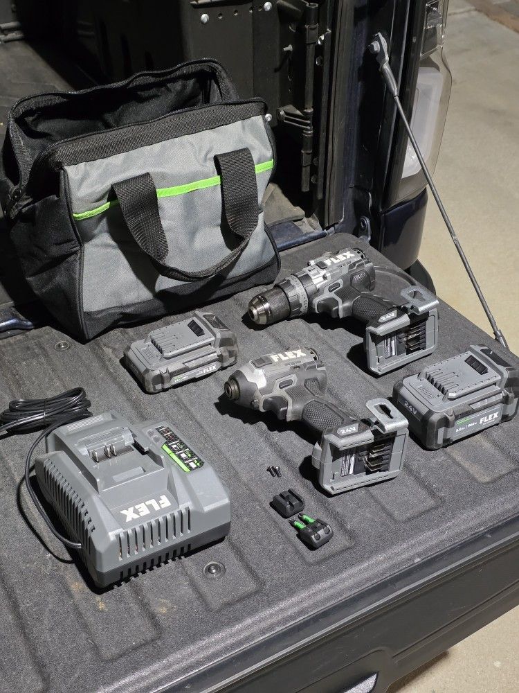 FLEX 24v 2-Tool Brushless Power Tool Combo Kit