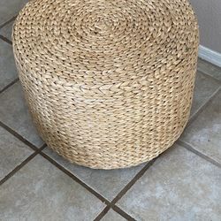 MOVING SALE - Seagrass ottoman