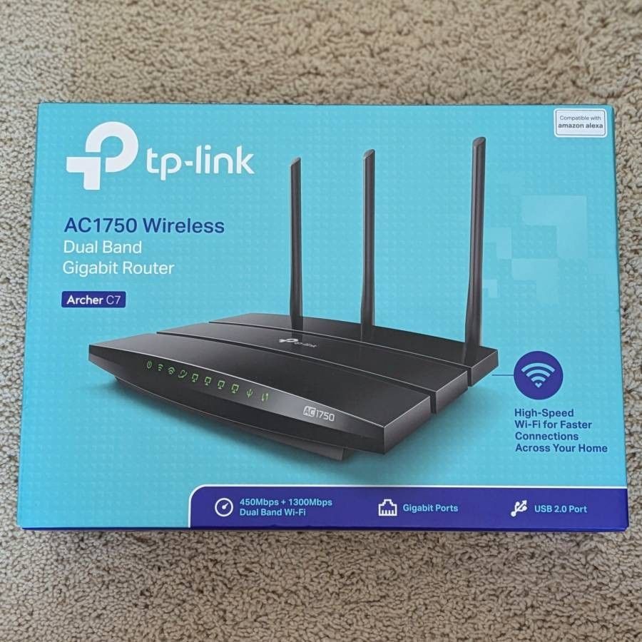 TP-Link AC1750 smart wireless dual band gigabit Archer C7 WiFi internet router & access point