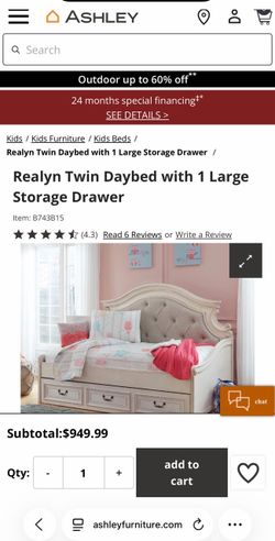 Bedroom bed and dresser set from Ashley's