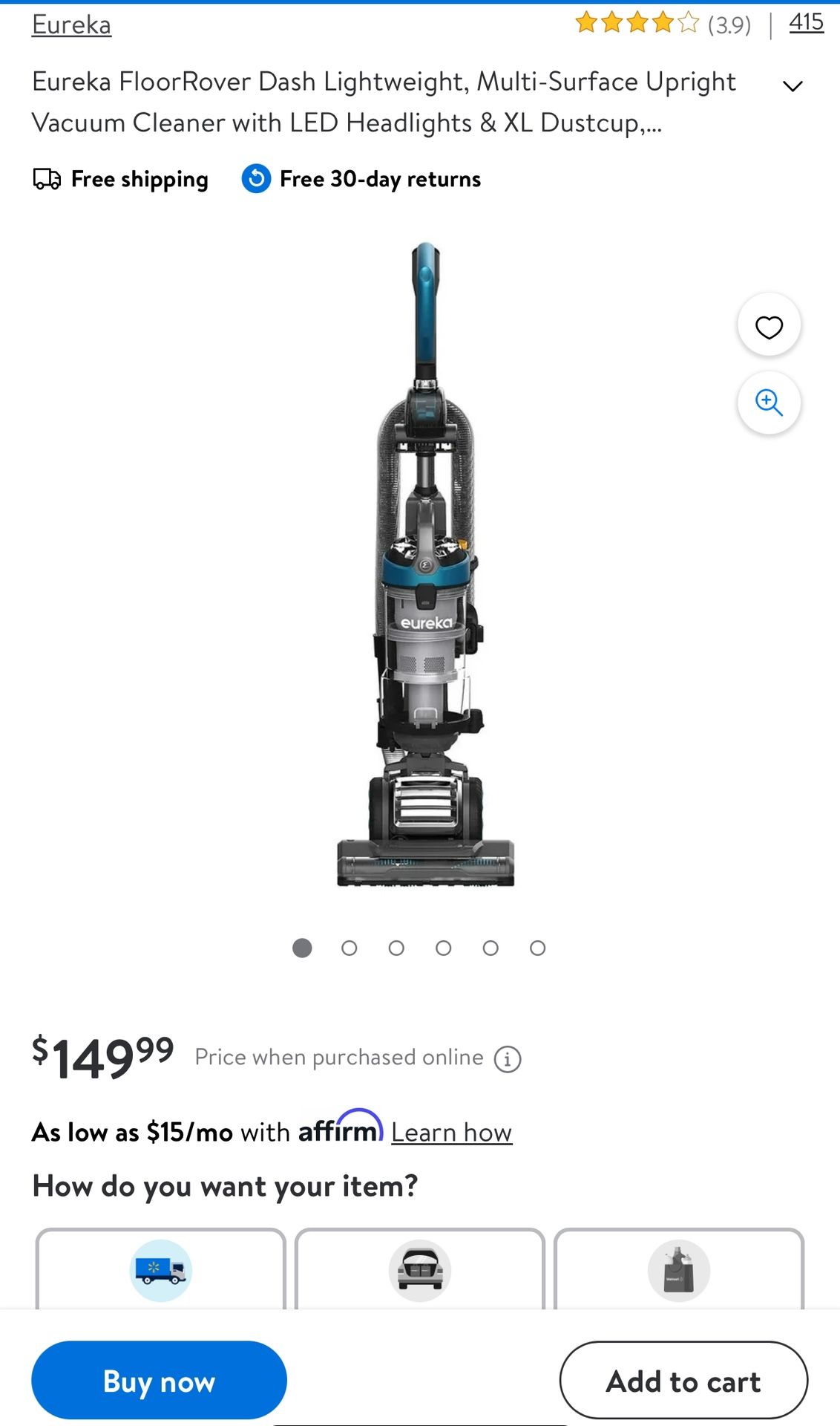 🧹 Eureka Neu529 PowerSpeed Upright Vacuum – Used

