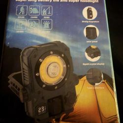 Solar Camping Light Type-C Rechargeable Outdoor COB Work Light
