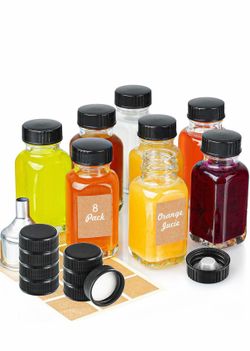 Glass juice shot bottles