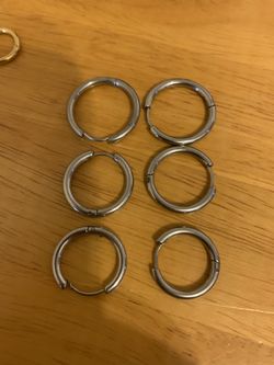 Hoop or barbell earrings