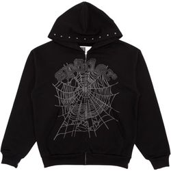  SP5DER OG Web Zip Hoodie – Black – Size L 