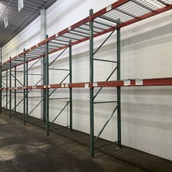 Pallet rack, beam & deck come free