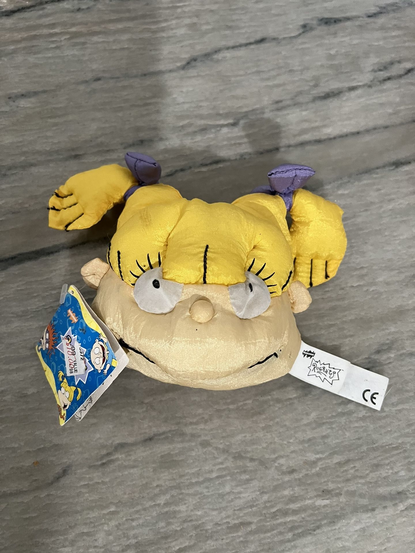 Rugrats Angelica Plush 6" Bean Bag Heads Vintage 1998