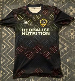 Adidas MLS LA Galaxy ‘19 Pride Jersey “Soccer For All” Size Small Blue