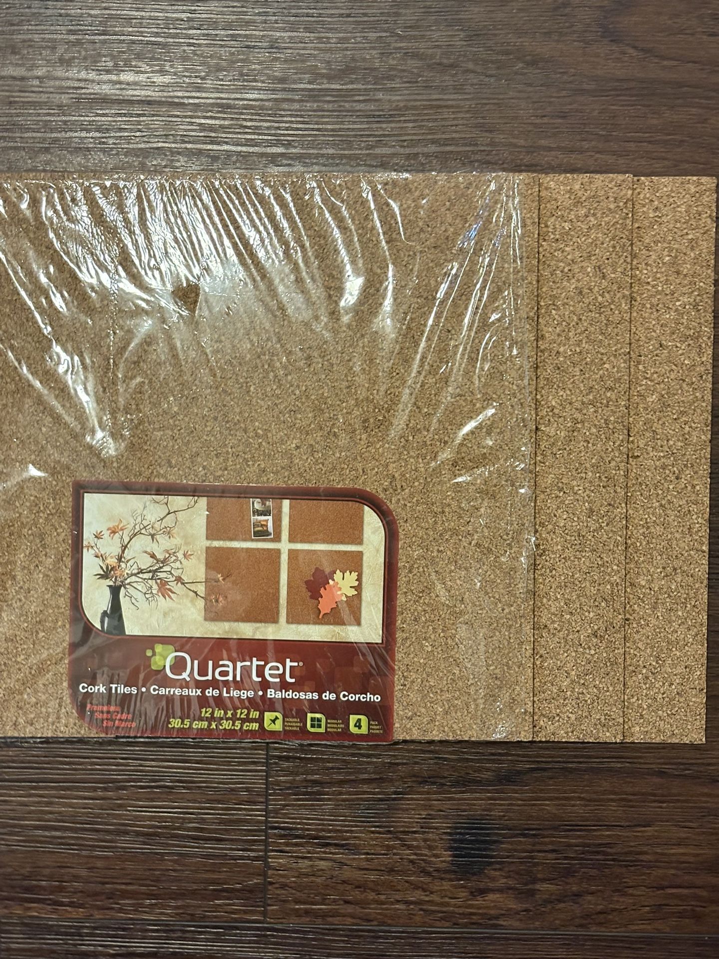 Quartet Natural Cork Tiles, 12" x 12