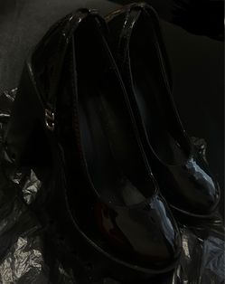 Black worn heels
