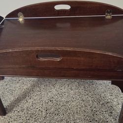 Solid Wood Table with Folding Edges