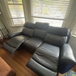 Recliner Leather Sofa 
