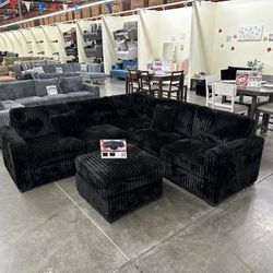 New Black Sectional 