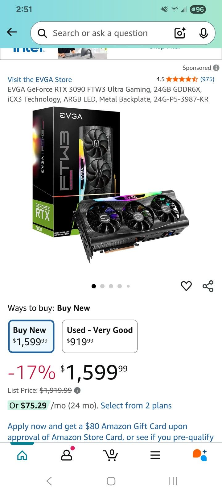 3090 Ftw3 Ultra Evga Rtx 3090 Amazon Graphics Card 3090 Evga Ultra