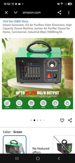 LNBEI Ozone Generator Air Purifier Green