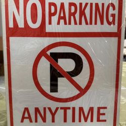 🚫 Large “No Parking Anytime” Sign w/ Arrows – 14x10 Inches 🚫